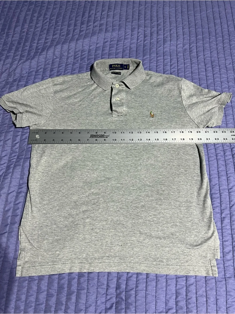 Ralph Lauren Kids Heather Gray Polo with Embroidered Pony